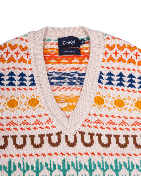 Drake's Cowboy Knit Sweater Vest 4