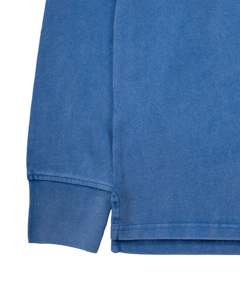 Drake's Indigo Cotton Jersey Long-Sleeve Polo Shirt 5