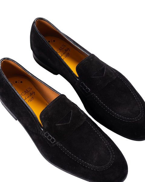 Doucal’s Black Suede Loafers 1