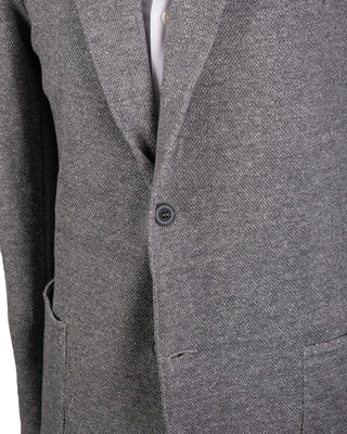 Gran Sasso Charcoal Knit Travel Blazer 4