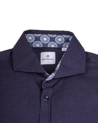 Blue Industry Navy Stretch Short Sleeve Button Up 4