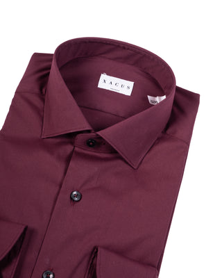 Xacus Burgundy Tailor Fit Dress Shirt 2