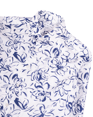 Xacus Blue Poplin Pattern Dress Shirt 2
