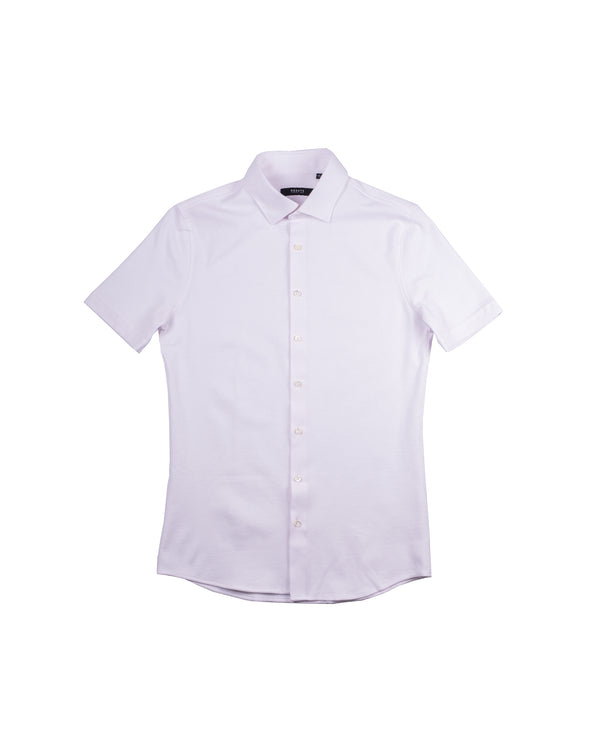 Textured Short Sleeve Button Up
