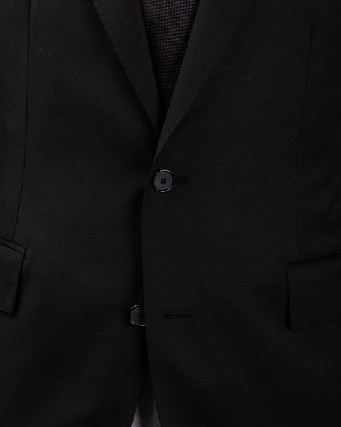 Tagliatore Black Vesuvio Stock Suit - Wool - Detail View