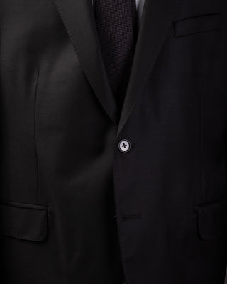 Tagliatore Black Vesuvio Stock Suit - Wool - Back View