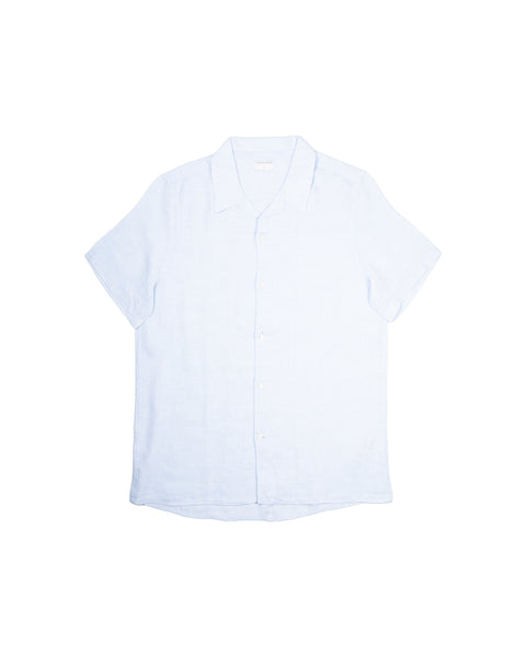 Tiger of Sweden Light Blue Linen Short Sleeve Shirt 1