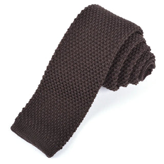 Dion SS25 Wool Knit Ties - Red, Wool, Solid, Made In Canada - Detail View