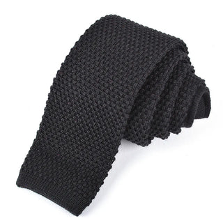 Dion SS25 Wool Knit Ties - Red, Wool, Solid, Made In Canada - Alternate View