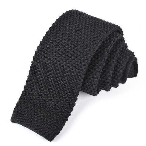 Dion SS25 Wool Knit Ties - Red, Wool, Solid, Made In Canada - Alternate View