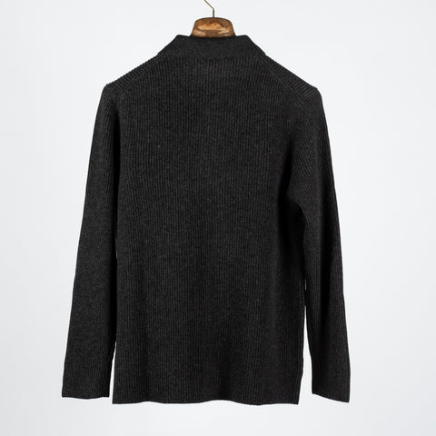 Charcoal Wool Cashmere Overshirt - Mr.Derk