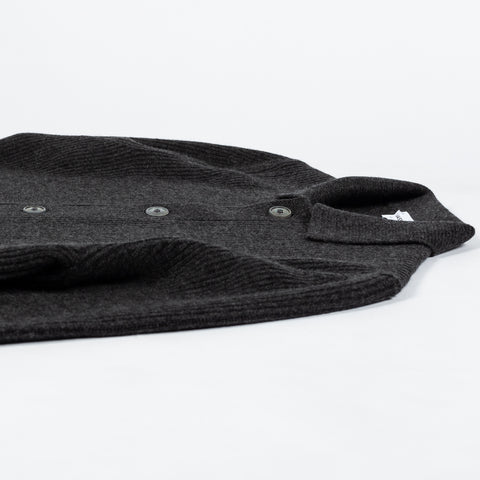 Charcoal Wool Cashmere Overshirt - Mr.Derk