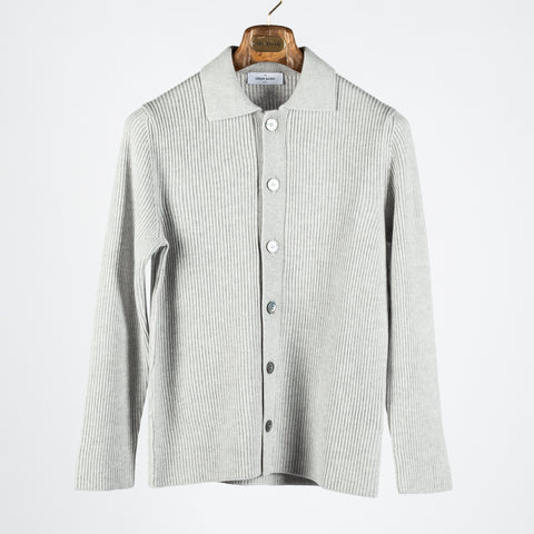 Light Grey Wool Cashmere Overshirt - Mr.Derk