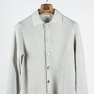 Light Grey Wool Cashmere Overshirt - Mr.Derk