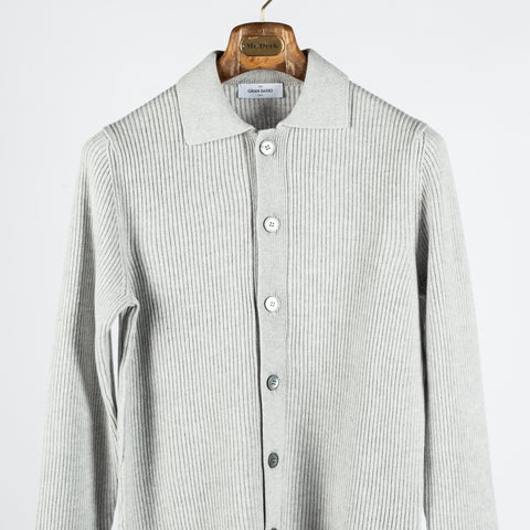 Light Grey Wool Cashmere Overshirt - Mr.Derk