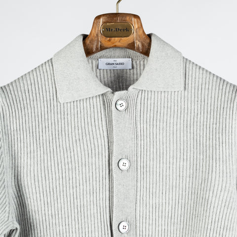 Light Grey Wool Cashmere Overshirt - Mr.Derk