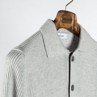 Light Grey Wool Cashmere Overshirt - Mr.Derk