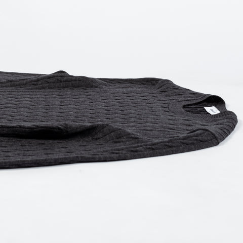 Charcoal Cable knit Wool Sweater - Mr.Derk