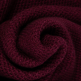 Gran Sasso Vintage Burgundy Knit Wool Crewneck Sweater - Wool, Italian, Made In Italy - Alternate View