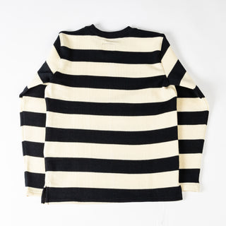 Dehen 1920 Cream & Black Striped Heavy Duty Knit Sweater 4