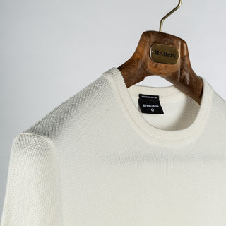 Strellson Cream Adrian Knit Sweater - Cotton, Regular Fit - Detail View