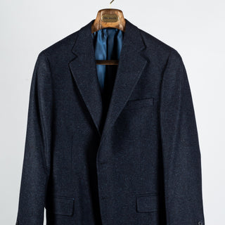 Mottled Navy Wool Cashmere Blazer - Mr.Derk