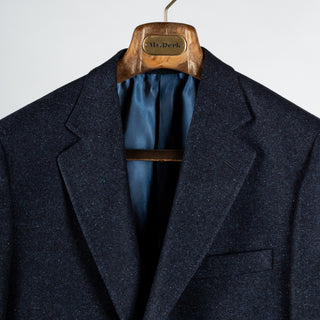 Mottled Navy Wool Cashmere Blazer - Mr.Derk