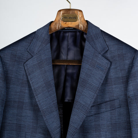 Empire Blue Glen Checked Blazer - Wool, Made In Canada - View 7