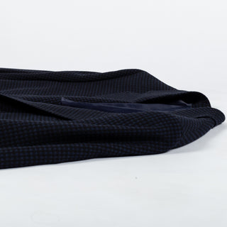 Textured Navy Micro Check Blazer - Mr.Derk