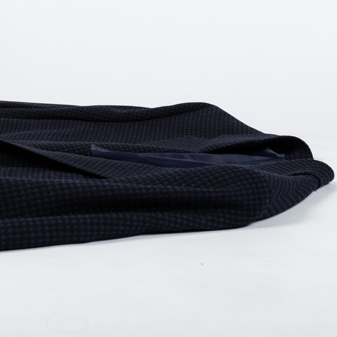 Textured Navy Micro Check Blazer - Mr.Derk