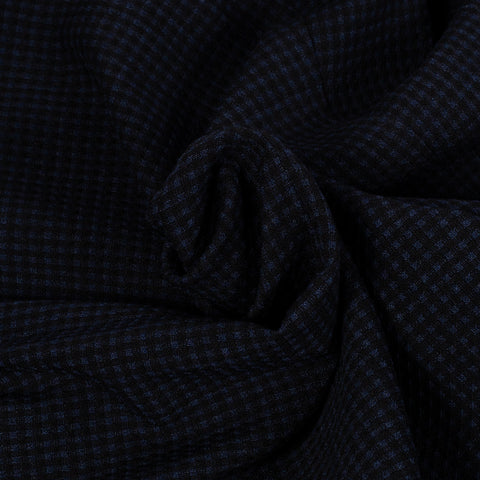 Textured Navy Micro Check Blazer - Mr.Derk
