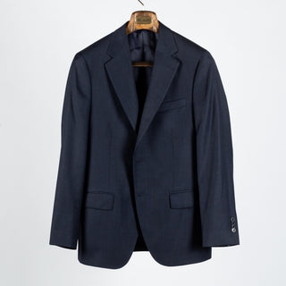 Empire Textured Navy Wool Suit - Wool, Made In Canada