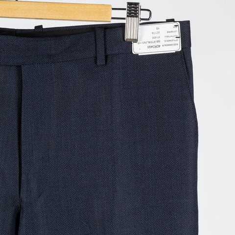 Empire Textured Navy Wool Suit - Wool, Made In Canada - View 12