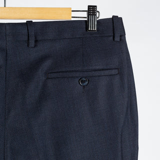 Empire Textured Navy Wool Suit - Wool, Made In Canada - View 15