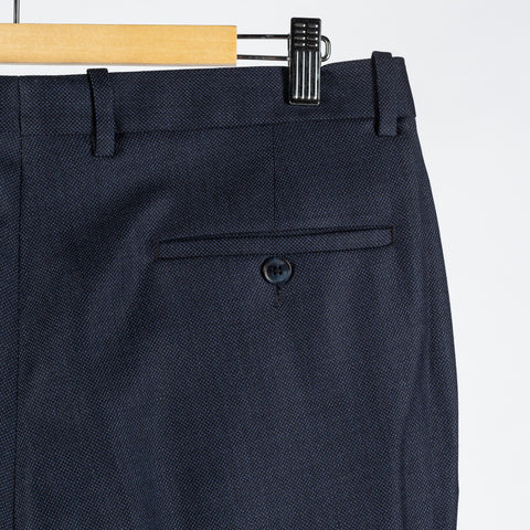Empire Textured Navy Wool Suit - Wool, Made In Canada - View 15