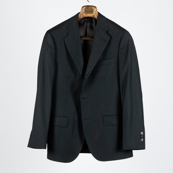 Textured Dark Hunter Green Wool Suit