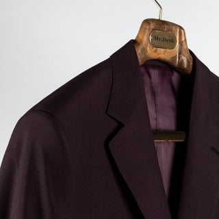 Empire Burgundy Wool Suit - Navy, Wool, Made In Canada - Detail View