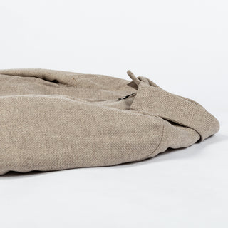 Waterville Tan Herringbone Virgil Car Coat - Wool, Made In Italy - View 9