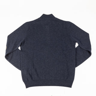 Gran Sasso Navy Wool & Cashmere Quarter Zip Sweater 4