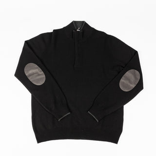 Gran Sasso Black Wool & Cashmere Quarter Zip Sweater 1