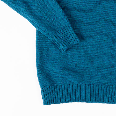 Peregrine Teal Makers Stitch Wool Sweater 3