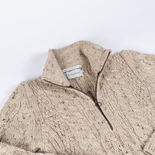 Peregrine Beige Lewis Zip Wool Sweater 2