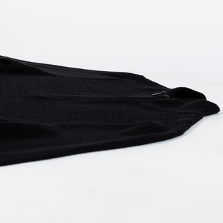 PYA Textured Black Merino Wool Quarter Zip - Wool, Merino, Regular Fit - View 8