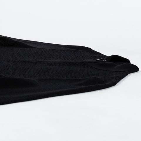PYA Textured Black Merino Wool Quarter Zip - Wool, Merino, Regular Fit - View 8