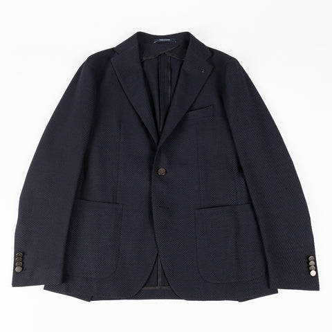 Tagliatore Textured Navy Wool Blend Blazer 1