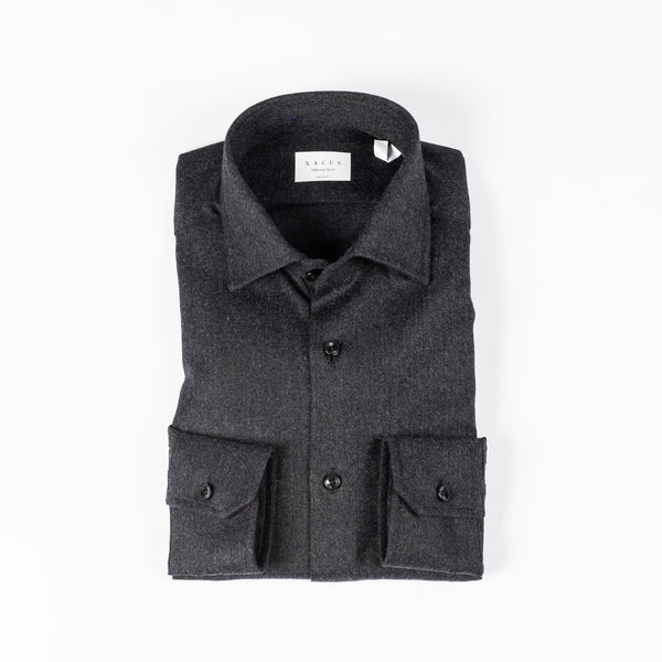 Charcoal Merino Wool Dress Shirt