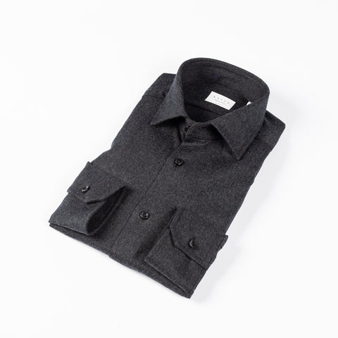 Xacus Charcoal Merino Wool Dress Shirt 3