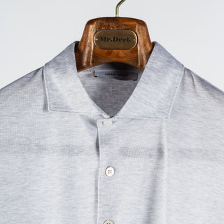 Gran Sasso Grey Long Sleeve Button Up Polo 7