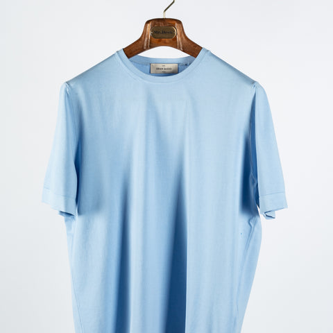 Gran Sasso Sky Blue Organic Cotton Vintage Knit T-shirt 5