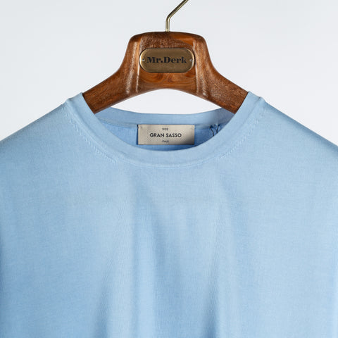 Gran Sasso Sky Blue Organic Cotton Vintage Knit T-shirt 6